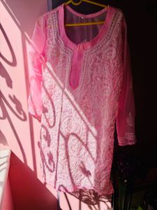Embroidered Georgette Lucknowi Chikankari Kurta
