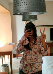 Floral Silk Satin Shirt