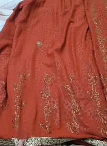 New unused Partywear heavy Embroidered Saree for festival season