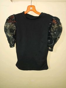 Black Embellished Top