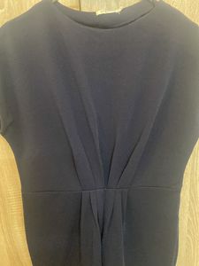 Navy Blue Cap Sleeve Dress