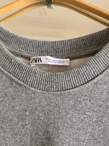 ZARA Oversized Sweatshirt with Slogan