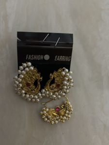 Affordable Marathi Style Nath And Earrings