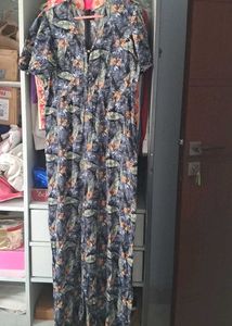 Tropical Print Jumpsuit