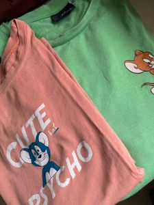 Combo Of 2 H&amp;M Green Relaxed Fit Tee
