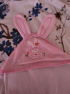 Baby Swaddle Pink Bunny 0-9m