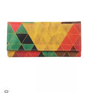 GeoPop Tri-Color Vegan Leather Wallet