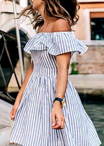 Trendy Stripes Off Shoulder Summer Dress🤩