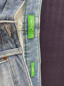 Benetton Denim Shorts - Distressed