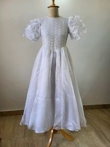 Elegant White Gown Length 46 Inches