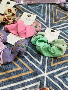 Colorful Scrunchie Set Of 7