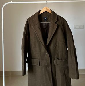 Brown Long Relaxed FIT Overcoat