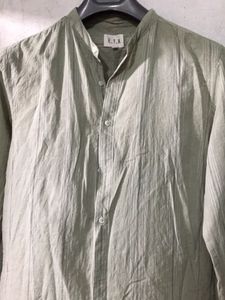 Men&#39;s Light Green Striped Shirt