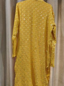 Mustard Yellow Embellished Kurta