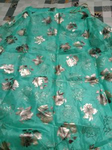 Sea Green Floral Dupatta