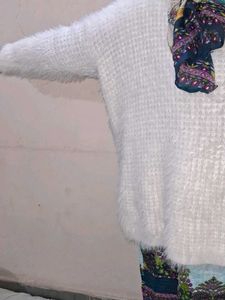 Cozy White Knit Sweater