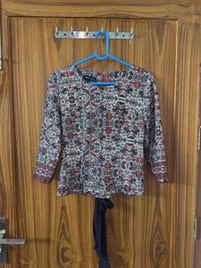 Printed 3/4 Sleeve Top