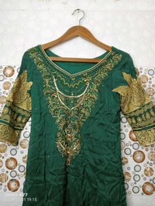 Green Embroidered Salwar Kameez