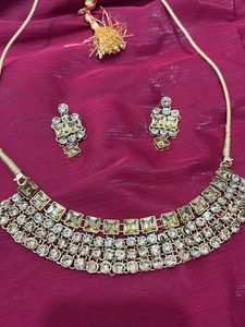 Heavy Stone Work Set With Pendent