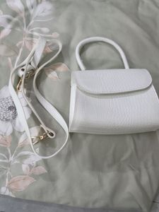 Cute White Sling Bag