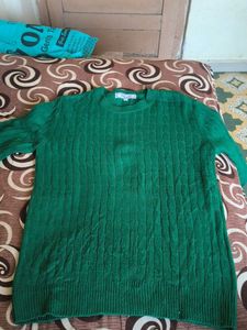 Green Cable Knit Sweater