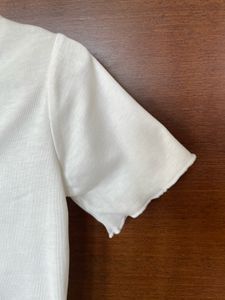 Cute White Button-Up Top