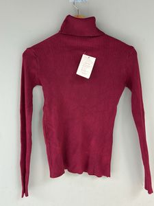 Burgundy Turtleneck Top