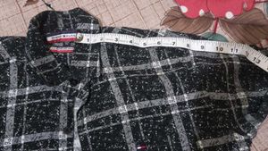 Black &amp; White Plaid Flannel