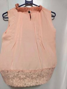 Peach Lace Top For Women