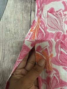 Pink Floral Kurta Set