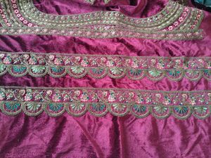 Embroidered Velvet Blouse Piece