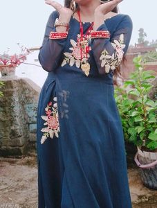 Indo Western Slit Kurti Plazoo Set