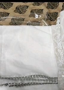 White Embroidered Anarkali Suit