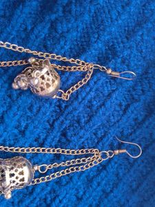Silver Jhumka Earrings