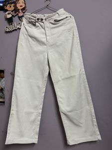 Wide Leg Beige Pants