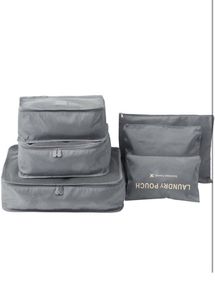6 Pcs Nylon Travel Laundry Cosmetics Makeup Bag