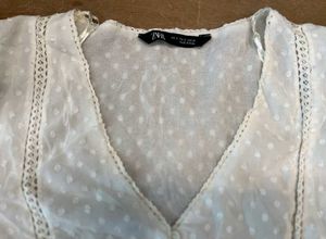 Zara White Tops