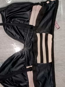 Black Bra with Strappy Detail