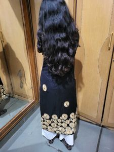 Black kurtaa Gold Embroider gota patti