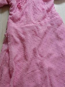 Pink Swiss Dot Dress