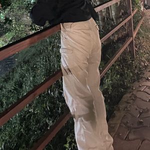 Beige Cargo Pants