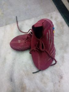 Burgundy Knit Sneakers