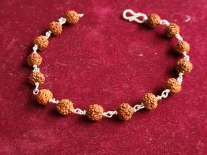 Silver Rudraksh Trendy Rakhi / Bracelet