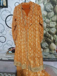 plazo anarkali kurti with jacket