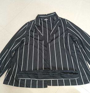 6xl Amydus Brand Striped Black Blazer For Women
