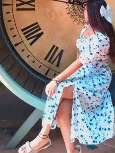 Floral Print White Dress