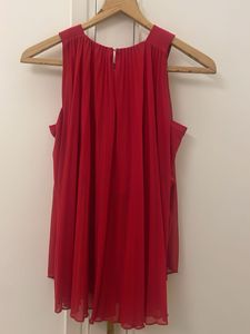 Brand new,  Red Fancy Top, Sleeveless medium