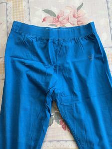 Twin Birds M Size Blue Premium  Legging For Women