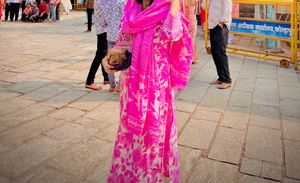 Pink Floral Salwar Kameez