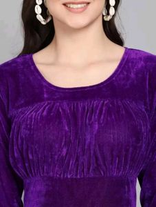 Soft Velvet Purple Gown